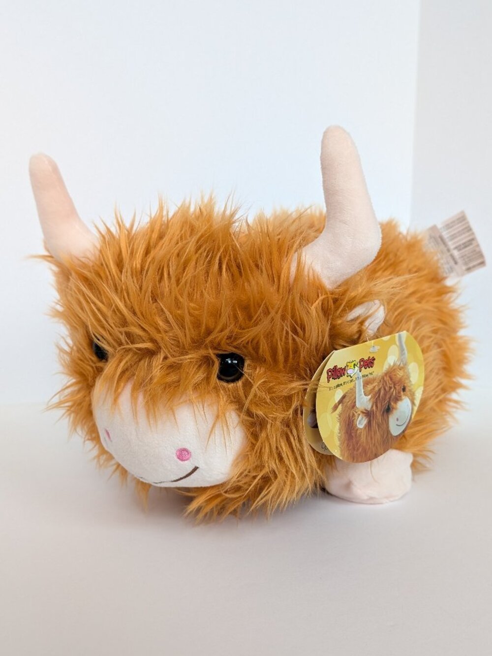 NWT Pillow Pet Highland Cow 18" Square Foldable Pillow Pal Plush New